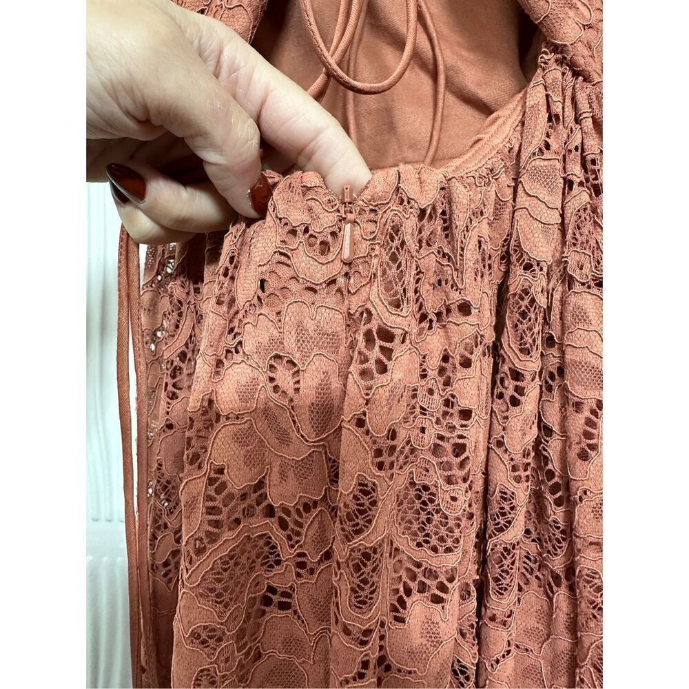 BHLDN (Anthropology) Zoe Open-Back Lace Midi Dress MSRP $248 - Picture 8 of 12